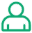 Green icon of a person