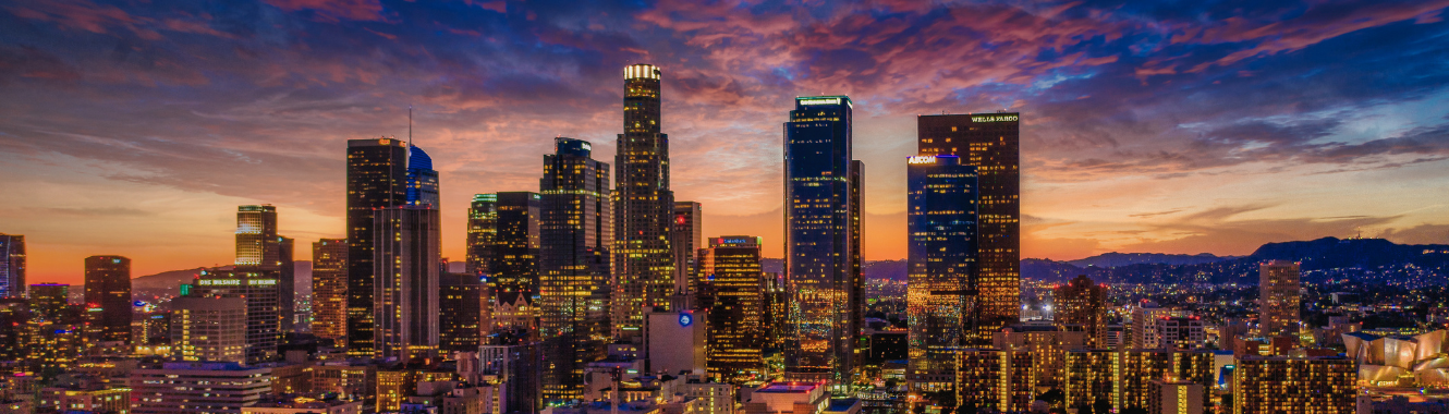 new DTLA skyline night view